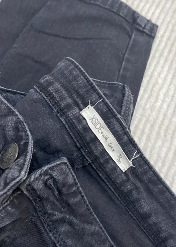 Gri Kadın Denim Midi Boy Dar Kesim Kot - Görsel 2