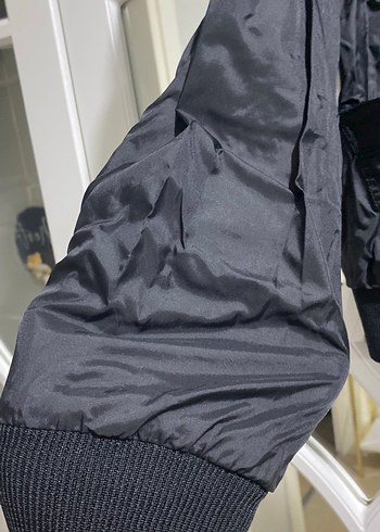 Siyah Fermuarlı Street Style Kadın Ceket - Görsel 2