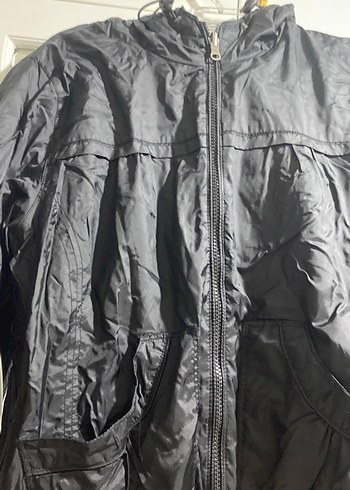 Siyah Fermuarlı Street Style Kadın Ceket - Görsel 4