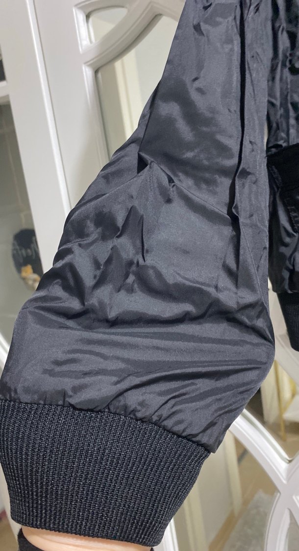 Siyah Fermuarlı Street Style Kadın Ceket - Görsel 2