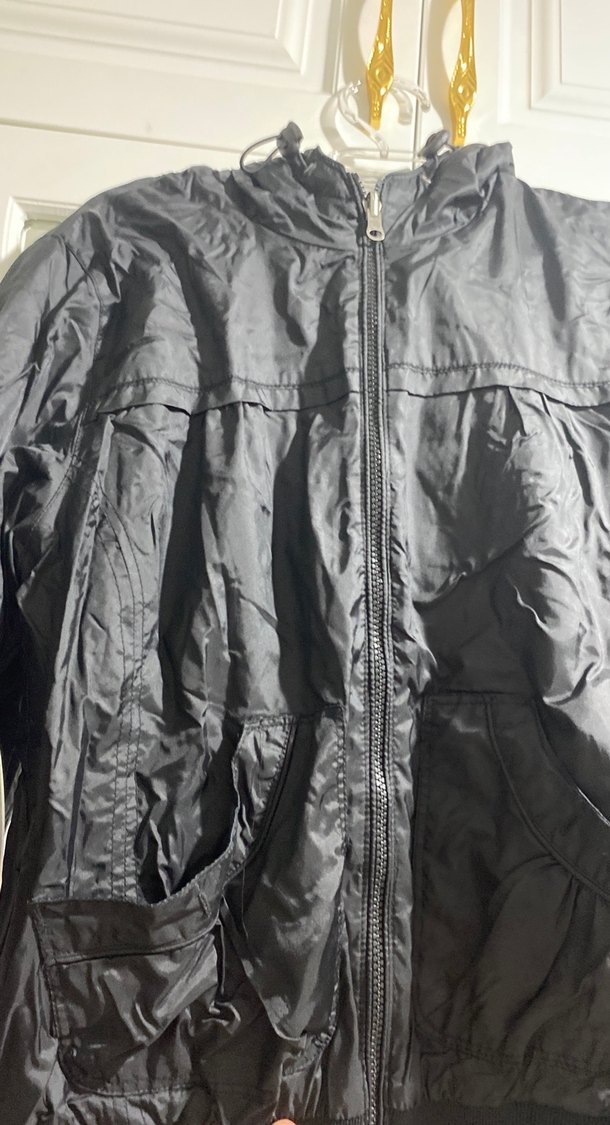 Siyah Fermuarlı Street Style Kadın Ceket - Görsel 4