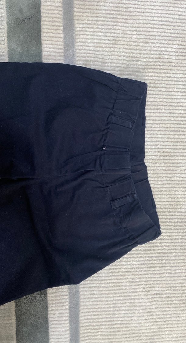 Kemerli Siyah Kadın Kot Pantolon - Görsel 2