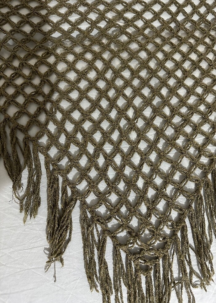 Gri üçgen omuz şalı #şal #omuzşalı - Görsel 5