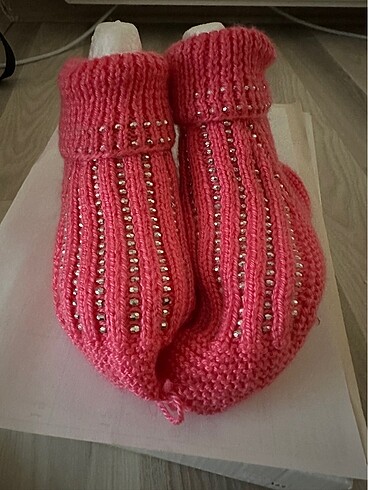 El yapımı şık örgü çorap - Görsel 3