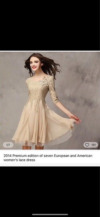 Dantel çiçek detaylı şık abiye - Görsel 6