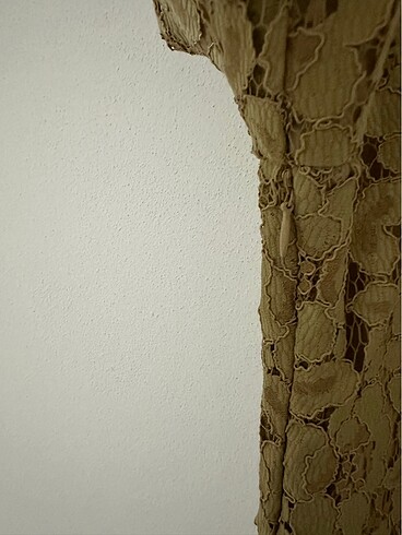 Dantel çiçek detaylı şık abiye - Görsel 9