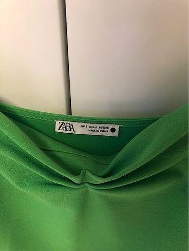 Zara Zara yeşil yazlık elbise