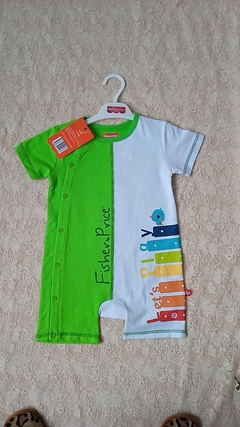 Fisher Price Erkek Çocuk Kısa Tulum Yeşil 