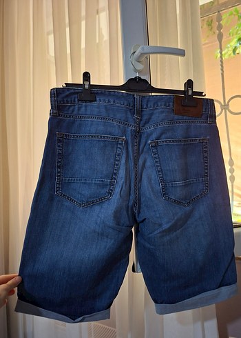 Erkek Lacivert Kot Şort - Görsel 2