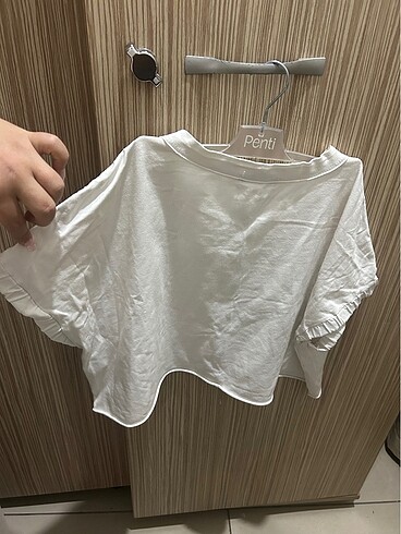 s Beden beyaz Renk Crop tişört