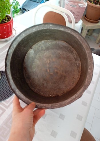 Diğer Büyük Eski Metal Tencere..annemin anneannesinden kalma antik