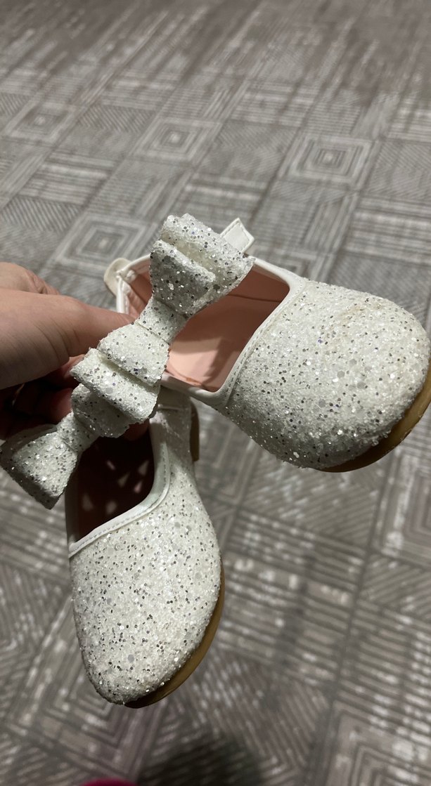 Kız Çocuk Beyaz Fiyonklu Babet - Görsel 5