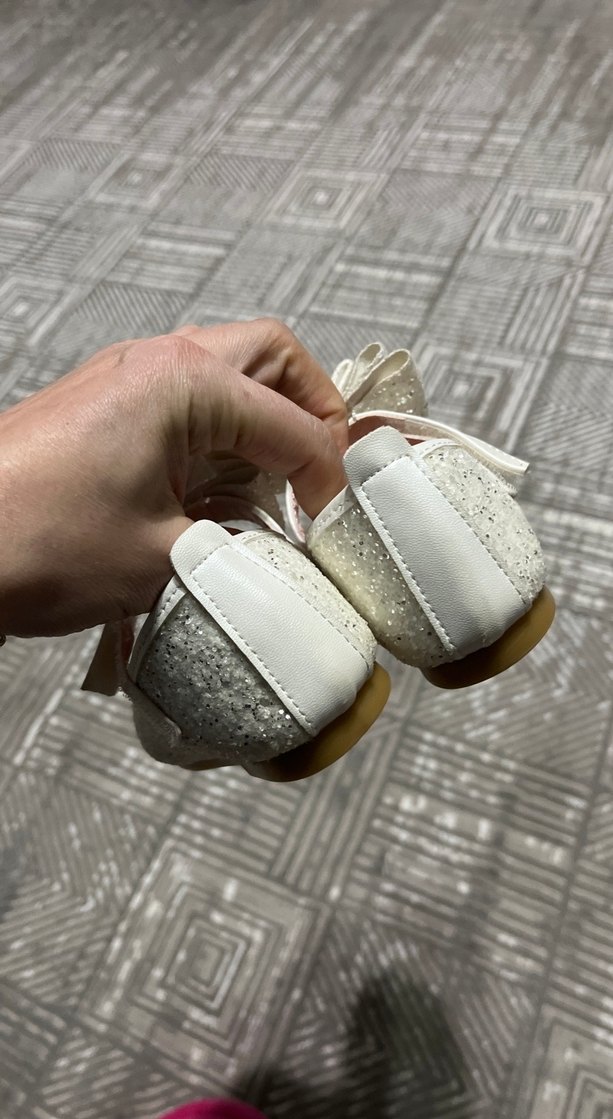 Kız Çocuk Beyaz Fiyonklu Babet - Görsel 4