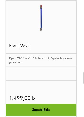 Dyson süpürge borusu - Görsel 2