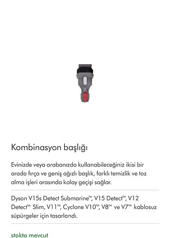 Dyson kombinasyon başlığı ve temizleme başlığı - Görsel 2