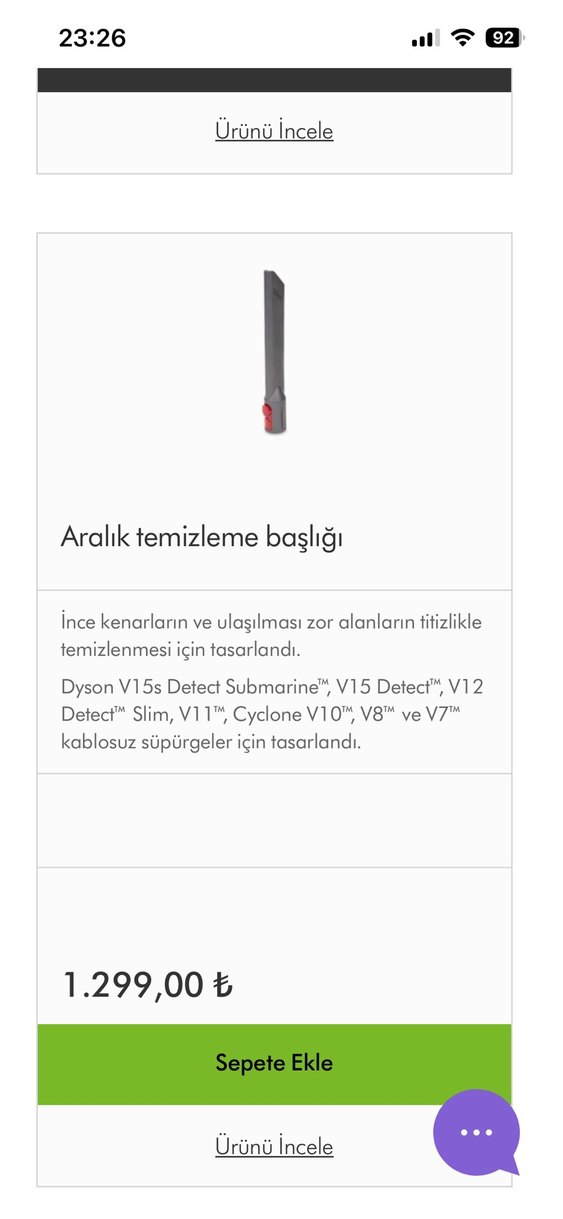 Dyson kombinasyon başlığı ve temizleme başlığı - Görsel 3
