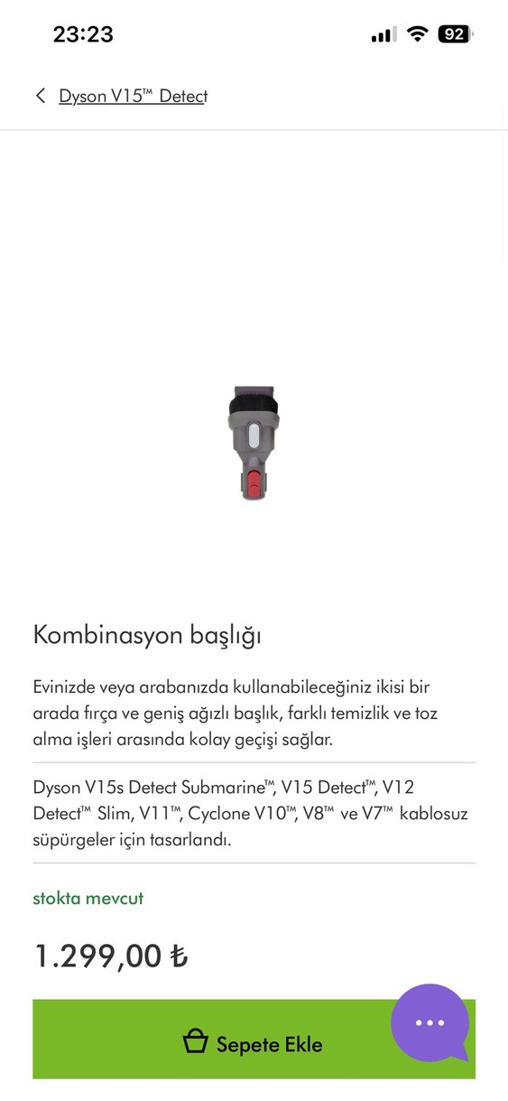 Dyson kombinasyon başlığı ve temizleme başlığı - Görsel 2