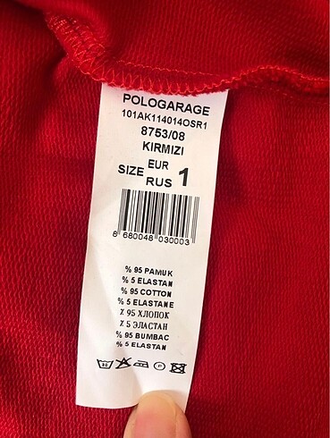 s Beden kırmızı Renk Polo Garage Switshirt