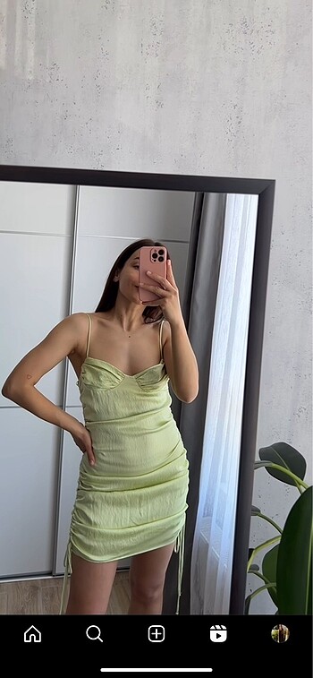 Zara saten elbise