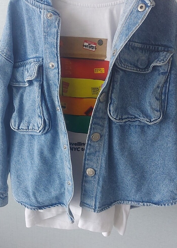 ZARA ÇOCUK KOT GÖMLEK CEKET - Görsel 2