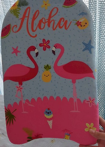 Çocuklar için Flamingo Desenli Yüzme Tahtası - Görsel 5