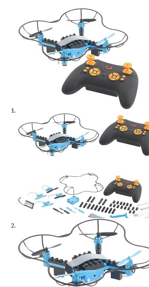 Mavi Uzaktan Kumandalı Mini Drone Model Kiti - Görsel 3