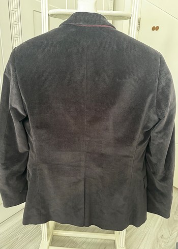 Erkek Gri Düğmeli Regular Fit Kadife Ceket  Beden 50/ 4 drop - Görsel 6