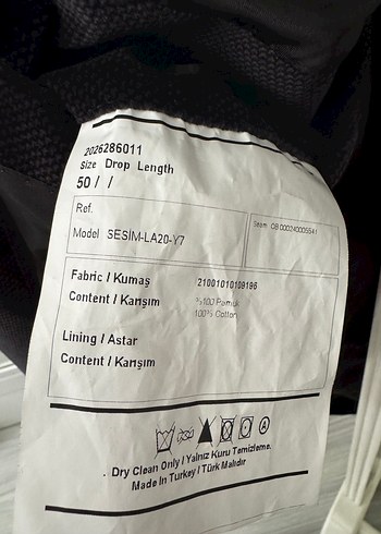 Erkek Gri Düğmeli Regular Fit Kadife Ceket  Beden 50/ 4 drop - Görsel 5