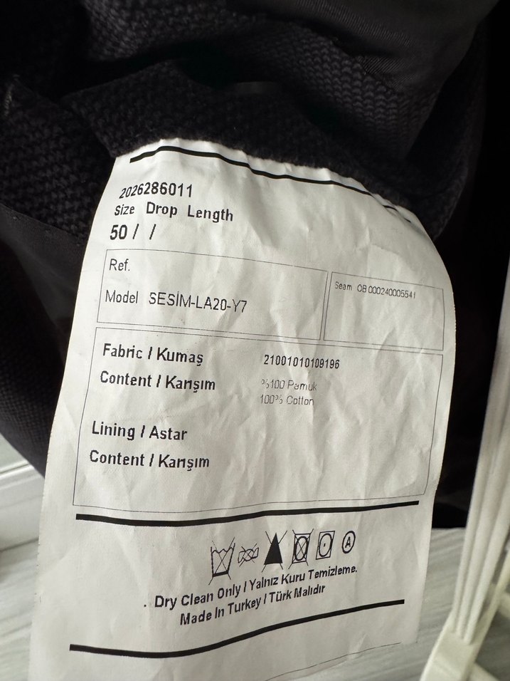 Erkek Gri Düğmeli Regular Fit Kadife Ceket  Beden 50/ 4 drop - Görsel 5