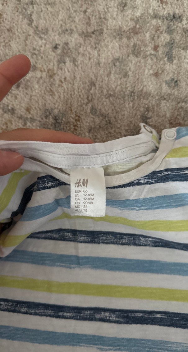Hm Çizgili Pamuklu Erkek Çocuk Tişört - Görsel 2