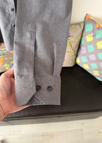 Pierre Cardin Gri Düğmeli Erkek Gömlek