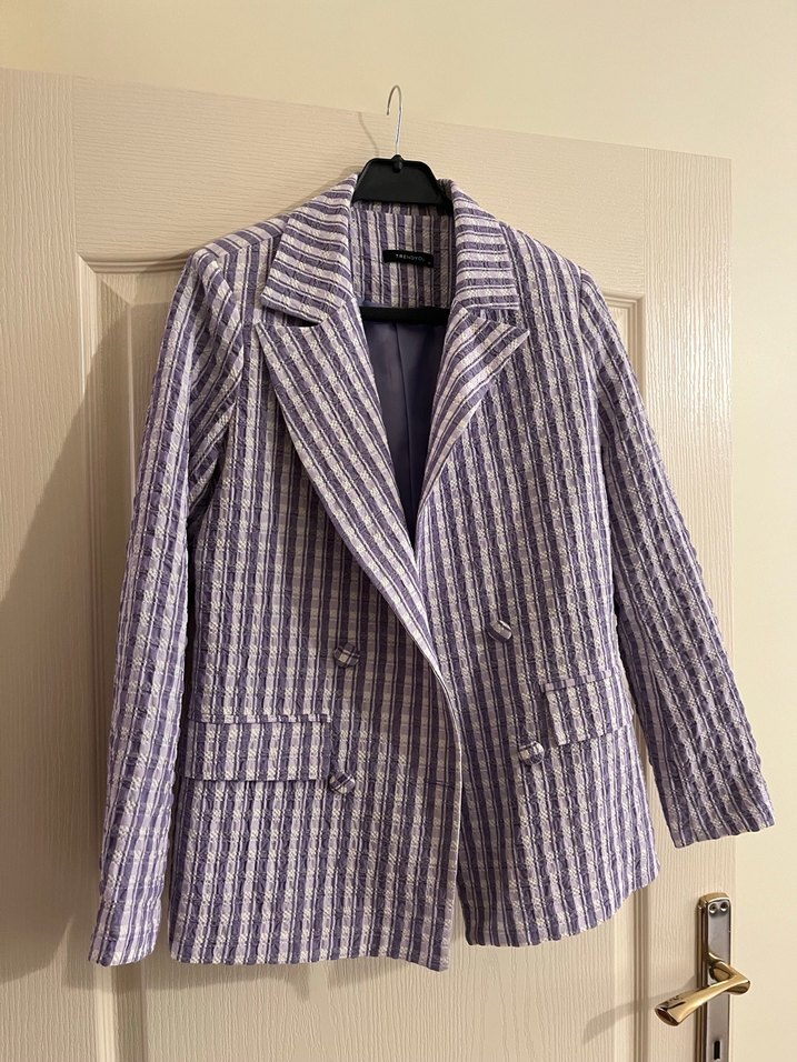 Lila Blazer Ceket - Görsel 4