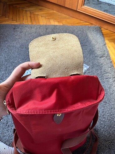 Longchamp kırmızı sırt çantası - Görsel 5