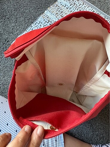 Longchamp kırmızı sırt çantası - Görsel 7