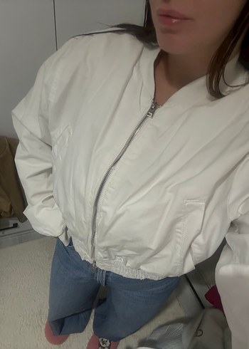 xl Beden beyaz Renk Zara Bomber Ceket