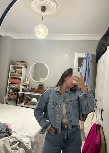 Crop kot ceket