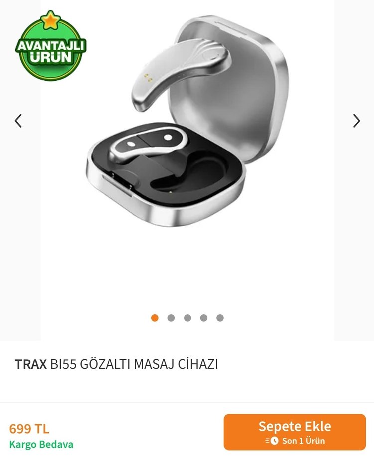 Trax BI55 Şarjlı gözaltı masaj cihazı. Sıfır. - Görsel 3