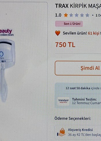 Beden TRAX Isıtmalı şarjlı Kirpik Kıvırıcı.