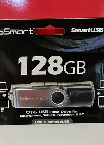 GoSmart 128 Gb Smart Otg Usb Bellek. Sıfır paketinde.