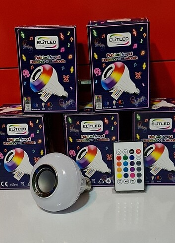 RGB led ampul hoparlör bluetooth. Enerji tasarruflu.