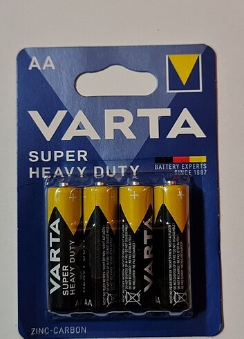  Beden 4 lü VARTA Super Heavy Duty AA kalem pil. Sıfır