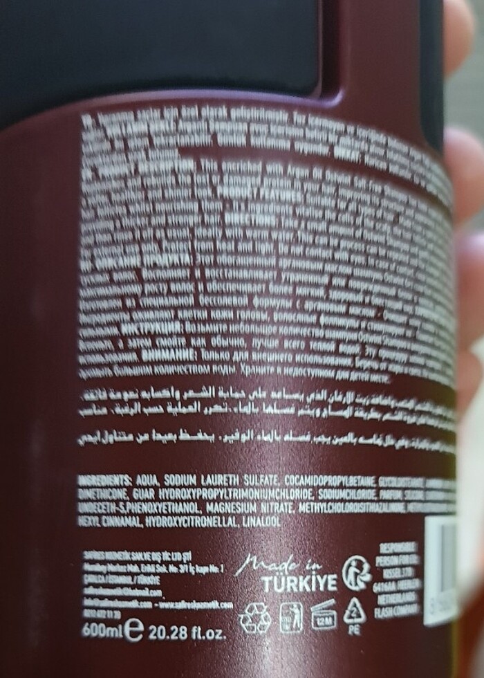 Ostwint Argan Tuzsuz Şampuan 600 ml. Sıfır. - Görsel 3