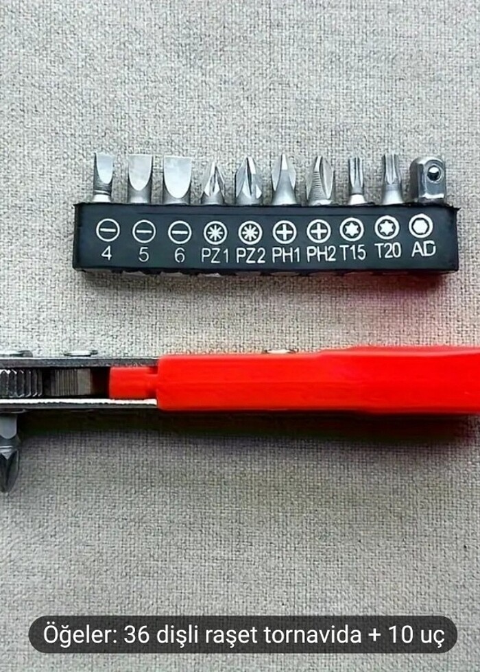 36 Dişli Mini Dişli CIRCIR ve 10 uç. Sıfır poşetinde. - Görsel 4