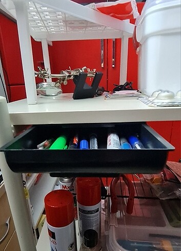 Beden Masa için çok amaçlı Gizli Saklama Çekmecesi. SİYAH renk. Sıfır