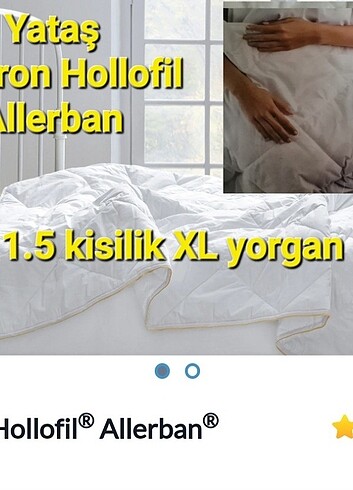 YATAŞ Hollofil XL1,5 kişilik Allerban yorgan. 175x215 cm.