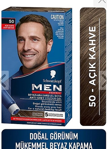Schwarzkopf MEN PERFECT 50 Açık kahve saç boyası. - Görsel 8