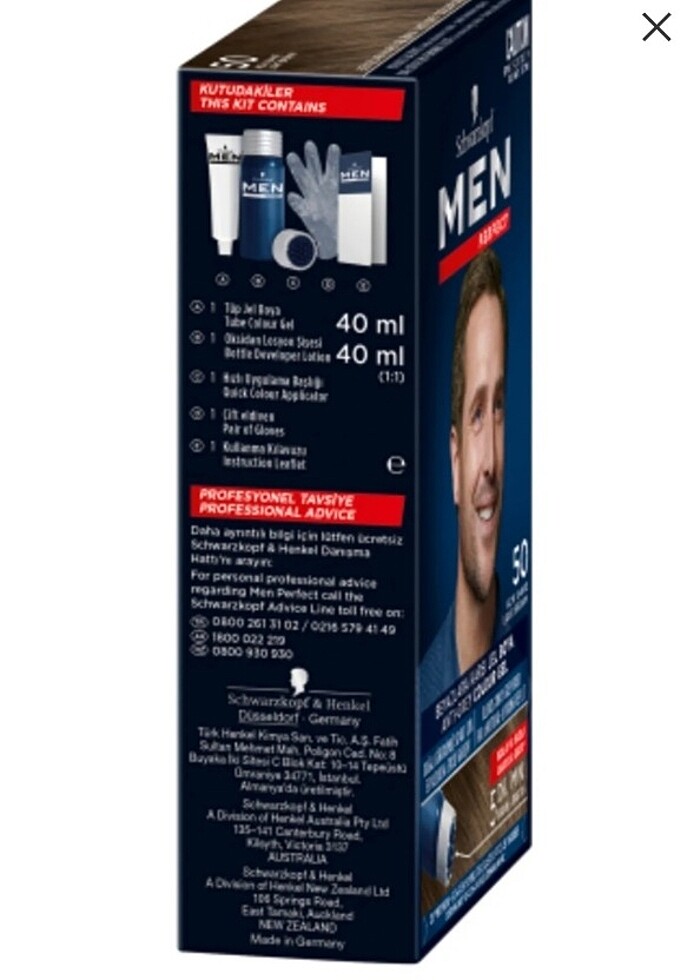 Schwarzkopf MEN PERFECT 50 Açık kahve saç boyası. - Görsel 2