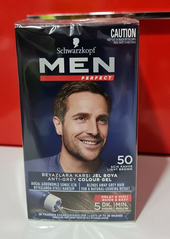 Schwarzkopf MEN PERFECT 50 Açık kahve saç boyası. - Görsel 5