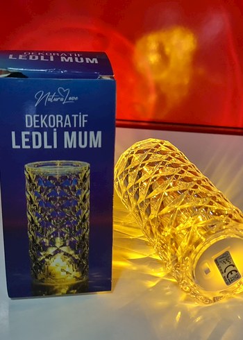  Beden Naturalove dekoratif LEDli mum ışık. Düz yuvarlak. Sıfır kutulu