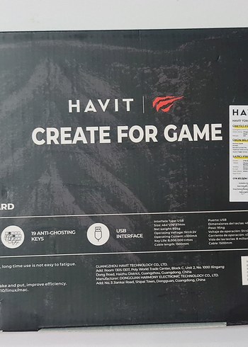 HAVİT KB838L oyuncu Bilgisayar klevyesi. Gemenote. - Görsel 11